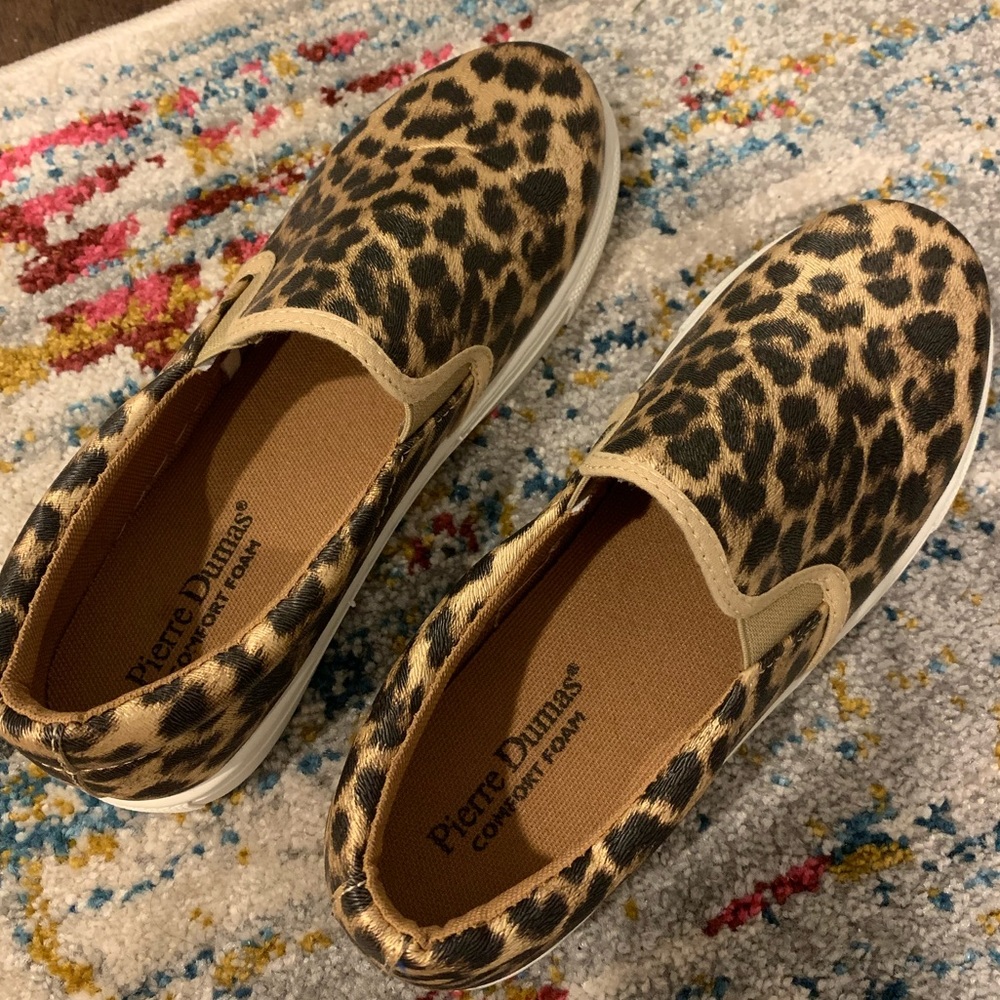 Cheetah slip on sneakers
